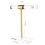 Necklace Holder Bracelet Holder, Gold Acrylic Jewelry Display Stand Crystal T Bar Jewelry Organizer Gift for Women(1-Tier 1pc) - style: 1-Tier 1pc
