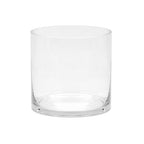 10" Wide 10" Tall Large Hand Blown Sturdy Clear Cylinder Glass Vase, Centerpiece Flower Vase for Rose, Tulip, Boquets, Hurricane Candle Holder (1, 10"x10") - size: 10"x10"
