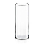 CYS Excel Clear Glass Cylinder Vase (H:12" D:4") | Multiple Size Choices Glass Flower Vase Centerpieces | Hurricane Floating Candle Holder - size: H-12" D-4"