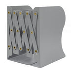 Adjustable Metal Bookends Heavy Duty for Shelves, 2 Dividers, Anti-Slip Design Expandable Book Ends for Desk, Office(Gray, 19 inches Max) - color: Gray