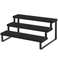 YINMIT Wooden Display Riser Stand, Tiered Perfume and Cologne Organizer Stand, 3 Tier Spice Rack Organizer, Rustic Display Shelf for Candles (3 Tier,Black) - color: 3 Tier,Black