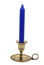 Govinda - Brass Chamberstick Tapered Candle Holder for Standard (7/8") Candles (Pack of 2)