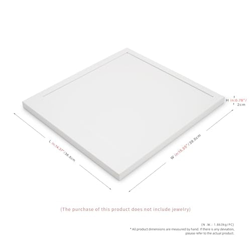 PU Leather Jewelry Stand Showcase Display Holder Jewellry Storage USP-TT16615 (White) - size: 14.37" x 15.55" x 0.78"