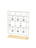 Julysky Earring Holder Organizer, Earring Stand, 4 Layers, White - color: White, size: 4 Layers
