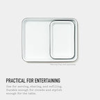 Falcon Enamelware Enamel Small Tray, 7.75” × 5”, Heavy-Gauge Steel Tray for Kitchen, Serving or Organizing (Pigeon Gray)