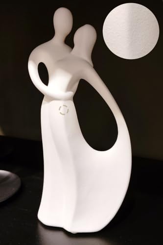 White Couple Statues Home Decor Ceramic Small Couple Statue Love Statues and Figurines Couple Gifts for Valentine