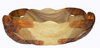 WorldBazzar Huge Hand Carved Two Tone Mahogany Wood Nautical TwoTurtles on Bowl
