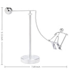 Kinetic Fishing Sculpture - Fisherman & Bass Balancing Art - Unique Metal Balance Sculpture for Home or Office Decor (Ski Ornament) - style: Ski Ornament