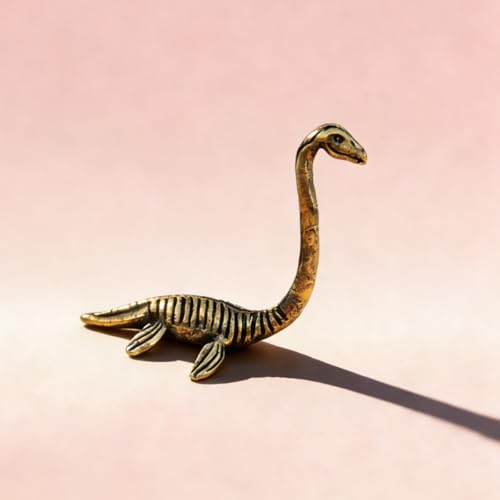 Vintage Mini Loch Ness Monster Brass Figurine Cute 3D Aminal Statues for Home Office Table Desk Mantle Decor Tea Pet Decoration Funny Gifts for Women Men (HTBJ3593) - color: Fdjlcs3593