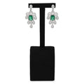 Microfiber Jewelry Earring Display Stand Earring Display Organizer Stand (Black, Low) - size: 1.57" x 1.57" x 5.12"