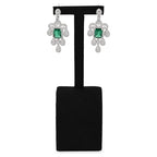 Microfiber Jewelry Earring Display Stand Earring Display Organizer Stand (Black, Low) - size: 1.57" x 1.57" x 5.12"