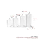 Acrylic Jewelry Ring Display Stand 4 Piece Acrylic Jewelry Ring Display Stand Showcase(Transparent) - color: Transparent
