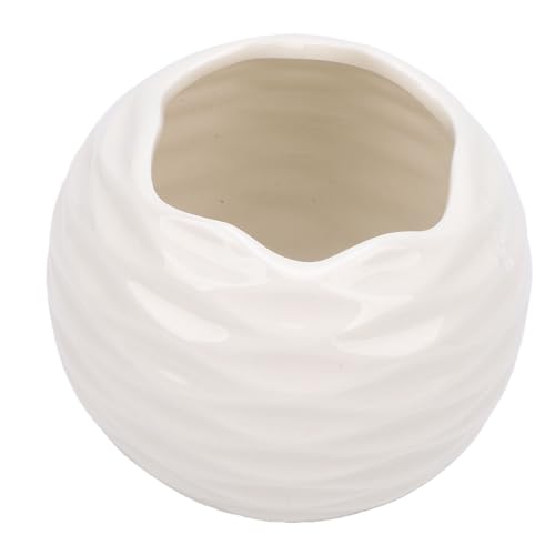Yosoo Ceramic Candle Holder, Nordic Minimalist Scented Tea Light Holder with Hand Cast Texture for Living Room Dining Table Bedroom Decor (White)