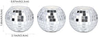 Vixdonos Round Mosaic Candlestick Holders Set of 3 Ceramic Candle Holder Bulk for Taper Candles,Silver - color: Mosaic-silver