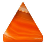 Amazing Gemstone Carnelian Onyx Pyramid Crystal Healing Stones - 2" Great Pyramid Figurine of Natural Stone Pyramid for Meditation, Reiki, Chakra Balancing and Crystal Pyramids Grid - color: Carnelian Onyx