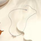 Mothers Day Gifts - 14K Gold Plated Pearl Necklaces for Women Trendy Dainty Necklace Simple Layered Gold Pearl Necklace for Women Mothers Day Wedding Birthday Gifts - color: 2-Silver Three Pearl