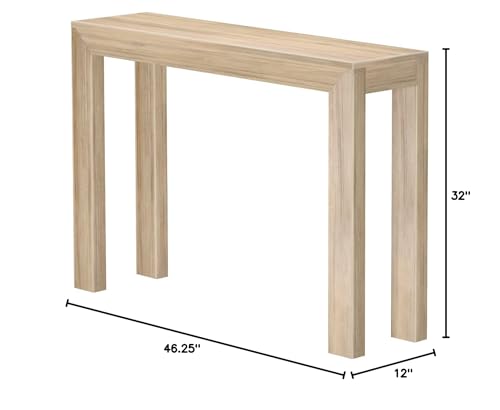 Plank+Beam Modern Solid Wood Console Table, 46.25 Inch, Sofa Table, Narrow Entryway Table for Hallway, Behind The Couch, Living Room, Foyer, Easy Assembly, Blonde - color: Blonde, size: 46 Inch