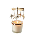 kingnero Lavender Scented Candle Carousel Rotary Candle Holder Spinning Tea Light Holder Birthday Gifts for Women, Mom, Wife, Girlfriend, Sister, Female Friends, (Golden Hummingbird) - color: Golden Hummingbird