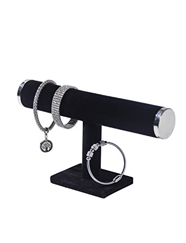 Bracelet Holder Stand,Bracelet Organizer Display for Selling,Bangle Organizer for Women,Watch Storage Holder for Men,Jewelry Business Supplies (Black + metal lid) - style: Style 1 （Black 1 Tier ）