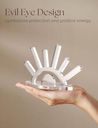 Acrylic Ring Holder, Evil Eye Ring Display, Cute Jewelry Display Stand, Christmas Birthday Engagement Gift for Women - color: Clear Acrylic