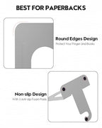 Honagu Bookends, Metal Book Ends, Bookends for Shelves, Book Holder Stopper for Heavy Books, /CDs/DVDs (1 Pair/2 Pieces, Grey) - color: Gray