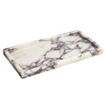 100% Natural Luxury Calaccata Viola Marble Small Hand Towel Tray Holder Organizer, Makeup Bathroom Holder - color: Viola-rectangle-10"x5"x0.7"