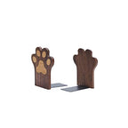 Pandapark Paw Bookends,Non-Skid Bookend for Shelves,Heavy Duty Bookends,Book Stand for Books/CDs,1 Pair