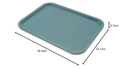 Carlisle FoodService Products Cafe Plastic Fast Food Tray, 12" x 16", Slate - color: Slate