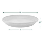 PSW Pot Collection AP25DC 10-inch Plastic/Stone/Wood Composite Plant Saucer Drip Tray – No Drainage Hole (Drillable), Indoor/Outer Water Tray, Dark Charcoal - color: Dark Charcoal, size: 10-Inch