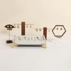 GemeShou velvet slots Ring holder for jewelry organizer, Earring ring display stand for selling, felt ring jewelry holder tray showcase【Velvet slots Ring Holder-White】 - color: White