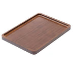 XZHXFX Bamboo Serving Tray,Food Tray for Breakfast,Coffee Table,Dinner & Bar, Decorative Tray for Kitchen, Bedroom (Large) - size: 14" x 9.5" x 0.8"