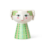 Bjørn Wiinblad Eva Candleholder | Hand-Painted Glazed Ceramic | Light Green | 3.7 in
