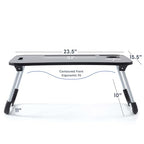 Nestl Foldable Lap Desk - Portable Laptop Stand for Bed, Couch, Work, Reading & Writing, Lap Table with USB Ports, Large Laptop Tray, Black - size: Premium Large