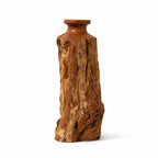 Vitex Pubescens Vahl Wooden Vase, Handcrafted from a Single Block of Natural Wood, Unique Decorative Vase, 11.8" H x 5"x6.5" D