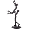 Sziqiqi Iron Sculpture Metal Statue for Couples Modern Decorative Figurine Romantic Sculptures Ornament Gift for Her Him Wedding Girlfriend Wife Abstract Home Table Decor - style: Couple Lift