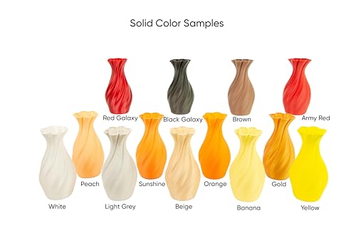 Large 8-Inch Tall Spiral Vase – Modern Waterproof Flower Vase for Centerpieces & Home Decor - 3D Printed PLA Plastic — Not Glass (Army Red) - color: Army Red