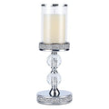 Candle Holders for Pillar Candle, Pillar Crystal Candle Holders, Candlesticks Holder for Wedding, Dining Coffee Table, Centerpieces, Home Decor CH00XM - size: 2 crystal balls