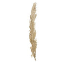 Deco 79 Polystone Bird Home Wall Decor Large Metallic Feather Wall Sculpture, Wall Art 14" x 2" x 47", Gold - size: 13.5"L x 2"W