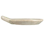 Creative Co-Op Hand-Carved Marble Dish with Handle, Beige - color: Beige, size: 7.5" x 6"