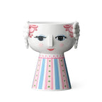 Bjørn Wiinblad Eva Candleholder | Hand-Painted Glazed Ceramic | Rose Pink | 3.7 in