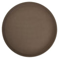 Winco 14" Premium Fiberglass Tray, Non-slip, Brown, Round - color: Brown, size: 14"