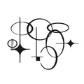 Slickss Starry Sky Wall Decor – Geometric Pattern Living Room Wall Decor, Modern Metal Wall Sculpture, Suitable for Home and Office