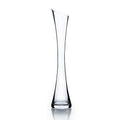 WGV Maria Bud Vase, Width 3", Height 15.75", Clear Tall Slant Cut Opening Gathering Concaved Glass Floral Container Centerpiece for Wedding Party Event Home Office Decor, 1 Piece - size: 3"x16"H Maria