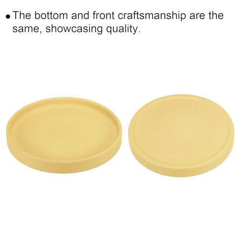 PATIKIL 6 Inch Round Ceramic Plant Saucer, Plant Saucer Tray Flower Planter Drip Tray for Indoors Outdoors Patio Balcony, Yellow - color: Yellow