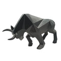 SMRTHMRT Abstract Geometric Sculptures Animals Statues,Collectible Figurines Home Office Tabletop Ornaments (Black Bull) - color: Black Bull