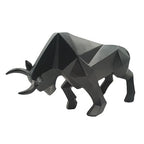 SMRTHMRT Abstract Geometric Sculptures Animals Statues,Collectible Figurines Home Office Tabletop Ornaments (Black Bull) - color: Black Bull