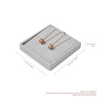 Microfiber Jewelry Pendant Display Tray Jewelry Necklace Organizer Display Tray (Gray) - size: 5.52" x 5.5" x 0.78"