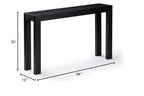 Plank+Beam Modern Solid Wood Console Table, 56 Inch, Sofa Table, Narrow Entryway Table for Hallway, Behind the Couch, Living Room, Foyer, Easy Assembly, Black - color: Black, size: 56 Inch