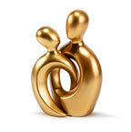 Couples Gift Statues, Anniversary Wedding Gift for Men Women Gold DecorTable Centerpieces TV Stand Bookshelf Knick Knacks Modern Decor Figurines Anniversary Women Gift Valentine's Day Gift