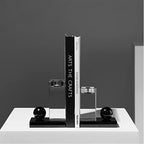 Bookends Modern Luxury Bookends Study Desk Bookends Crystal Geometric Bookends Ornaments Bookcase Bookshelf Book Stand Decorative Ornaments Book Ends